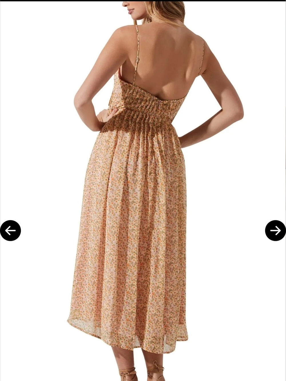 NWT ASTR THE LABEL Floral Print Pleated Wedding Guest Dress - Picture 2 of 5